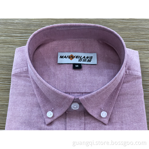 Bright color button-down male long sleeve shirt